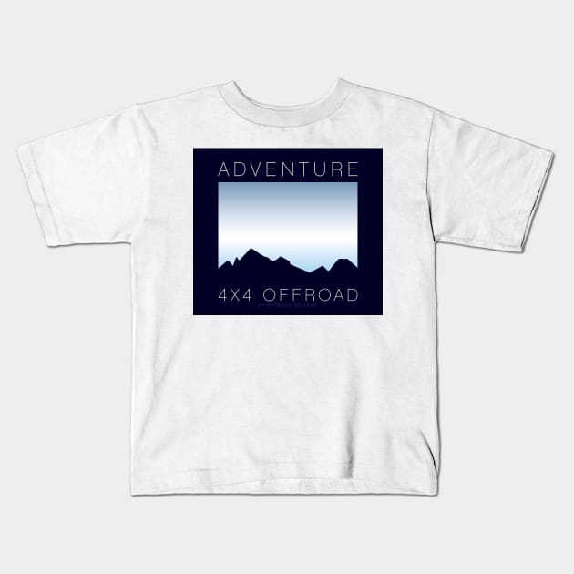 4x4 Offroad Adventure - Ice Skies Kids T-Shirt by OFFROAD-DESIGNS